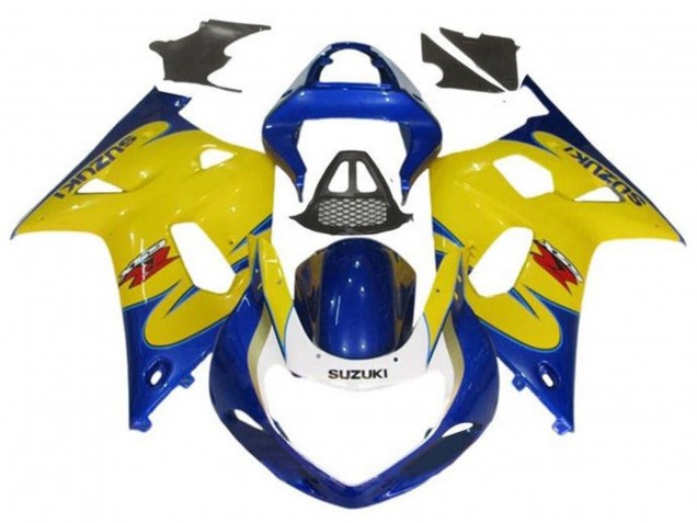 Mejores Carenados Moto Suzuki GSXR1000 2000-2002 - Amarillo Azul Tribal