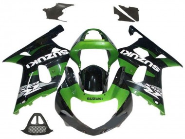 Mejores Carenados Moto Suzuki GSXR1000 2000-2002 - Verde Negro Brillante Gris Blanco
