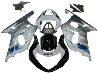 Mejores Carenados Moto Suzuki GSXR1000 2000-2002 - Plata Blanco Negro Brillante Azul