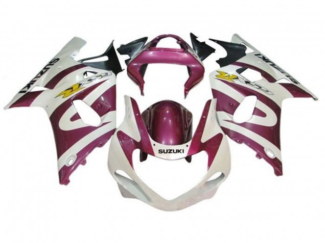 Mejores Carenados Moto Suzuki GSXR1000 2000-2002 - Blanco Púrpura Amarillo
