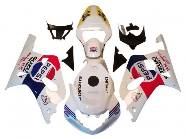Mejores Carenados Moto Suzuki GSXR1000 2000-2002 - Blanco Rojo Azul Pepsi