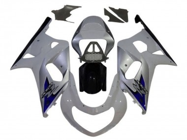 Mejores Carenados Moto Suzuki GSXR1000 2000-2002 - Blanco Plata Azul Negro