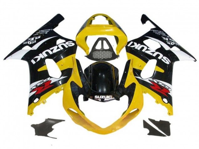 Mejores Carenados Moto Suzuki GSXR1000 2000-2002 - Amarillo Negro Brillante Blanco Rojo