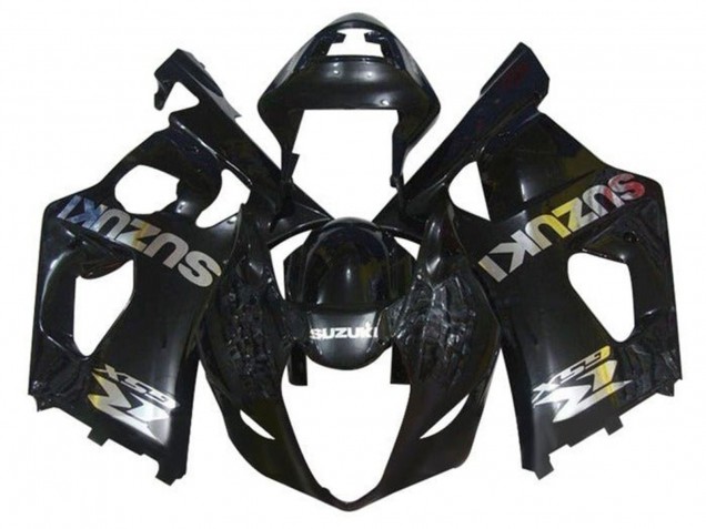 Mejores Carenados Moto Suzuki GSXR 1000 2003-2004 - Negro Brillante Chrome