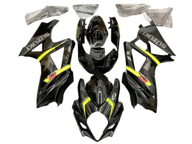 Mejores Carenados Moto Suzuki GSXR 1000 2005-2006 - Negro Amarillo Gris