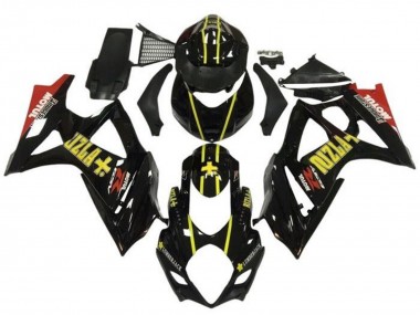 Mejores Carenados Moto Suzuki GSXR 1000 2005-2006 - Negro Oro Rizla Rojo