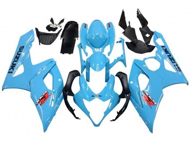 Mejores Carenados Moto Suzuki GSXR 1000 2005-2006 - Azul Claro Negro Rojo