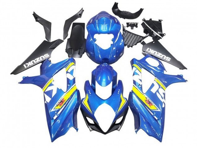 Mejores Carenados Moto Suzuki GSXR 1000 2005-2006 - Azul Amarillo Blanco Negro