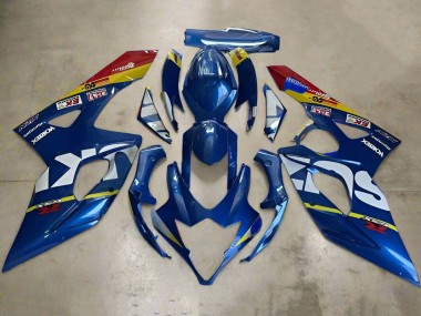 Mejores Carenados Moto Suzuki GSXR 1000 2005-2006 - Azul Blanco Amarillo Rojo