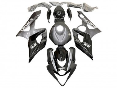 Mejores Carenados Moto Suzuki GSXR 1000 2005-2006 - Plata Negro
