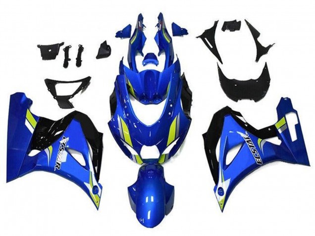 Mejores Carenados Moto Suzuki GSXR1000 2017-2024 - Azul Verde Negro Ecstar