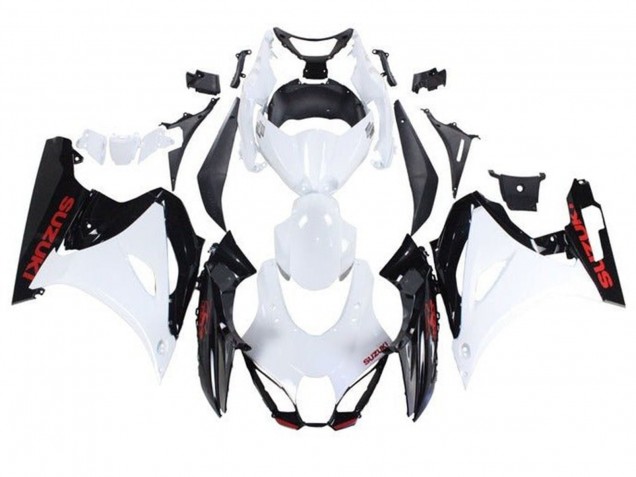 Mejores Carenados Moto Suzuki GSXR1000 2017-2024 - Blanco Negro Rojo