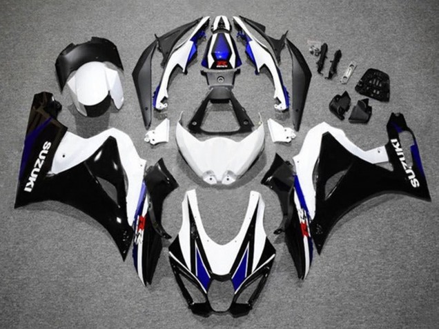 Mejores Carenados Moto Suzuki GSXR1000 2017-2024 - Blanco Azul Negro