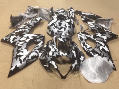Mejores Carenados Moto Suzuki GSXR 1000 2007-2008 - Negro Blanco Gris Camouflage
