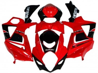 Mejores Carenados Moto Suzuki GSXR 1000 2007-2008 - Rojo Negro Blanco Calcomanía