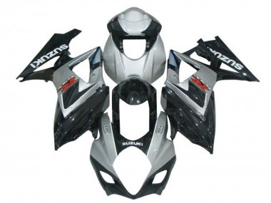 Mejores Carenados Moto Suzuki GSXR 1000 2007-2008 - Gris Negro Brillante Rojo Blanco