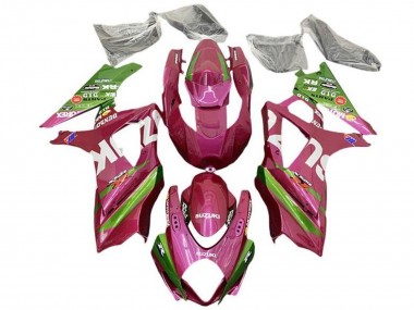 Mejores Carenados Moto Suzuki GSXR 1000 2007-2008 - Rosa Verde Blanco