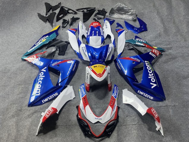 Mejores Carenados Moto Suzuki GSXR 1000 2009-2016 - Blanco Azul Rojo Amarillo Voltcom