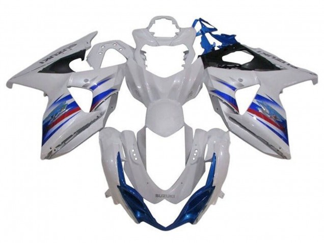 Mejores Carenado Moto Suzuki GSXR 1000 2009-2016 - Blanco Azul Rojo Negro