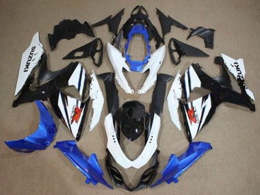 Mejores Kit Carenados Moto Suzuki GSXR 1000 2009-2016 - Blanco Azul Negro
