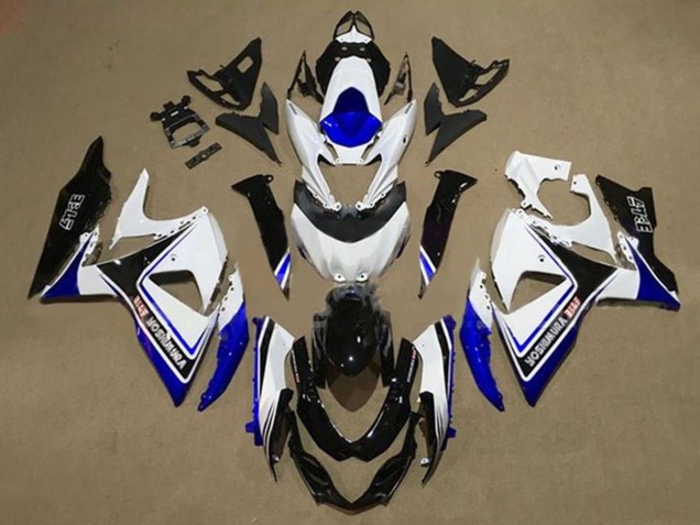 Mejores Carenados Moto Suzuki GSXR 1000 2009-2016 - Blanco Azul Negro Yoshimura