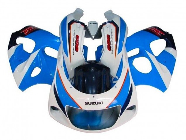Mejores Carenados Moto Suzuki GSXR 600 / GSXR 750 1996-2000 - Azul Blanco Rojo