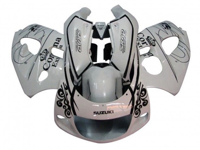 Mejores Carenados Moto Suzuki GSXR 600 / GSXR 750 1996-2000 - Blanco Negro Corona Extra