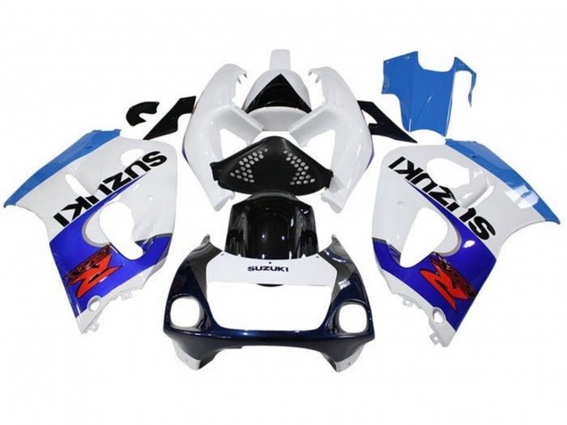 Mejores Carenados Moto Suzuki GSXR 600 / GSXR 750 1996-2000 - Blanco Triple Azul Negro Rojo