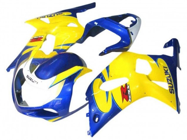 Mejores Carenados Moto Suzuki GSXR 600 / GSXR 750 2001-2003 - Azul Amarillo Blanco