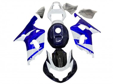 Mejores Carenados Moto Suzuki GSXR 600 / GSXR 750 2001-2003 - Blanco Azul Negro