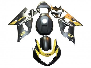 Mejores Carenados Moto Suzuki GSXR 600 / GSXR 750 2001-2003 - Negro Mate Amarillo