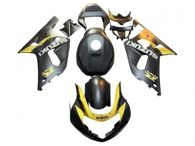 Mejores Carenados Moto Suzuki GSXR 600 / GSXR 750 2001-2003 - Negro Mate Amarillo