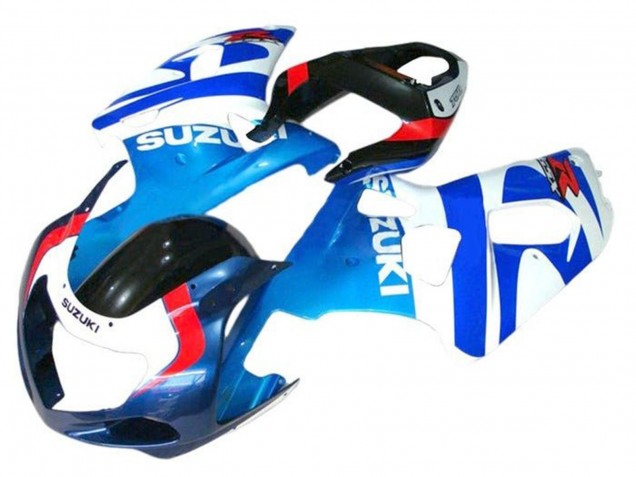 Mejores Carenados Moto Suzuki GSXR 600 / GSXR 750 2001-2003 - Blanco Azul Rojo Negro