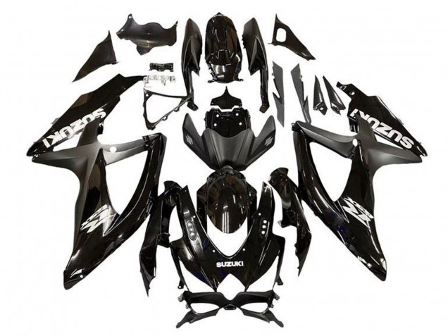 Mejores Carenado Moto Suzuki GSXR 600 / GSXR 750 2008-2010 - Negro Brillante Negro Mate