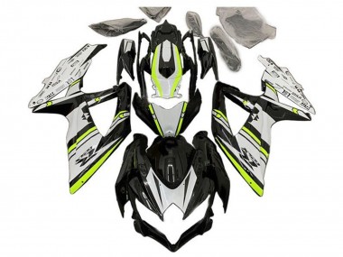 Mejores Carenados Moto Suzuki GSXR 600 / GSXR 750 2008-2010 - Blanco Verde Negro Brillante