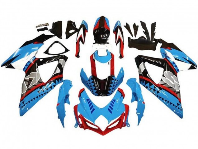 Mejores Carenados Moto Suzuki GSXR 600 / GSXR 750 2008-2010 - Azul Rojo Negro Shape