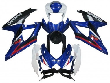 Mejores Carenados Moto Suzuki GSXR 600 / GSXR 750 2008-2010 - Blanco Azul Rojo Negro