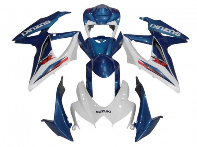 Mejores Carenados Moto Suzuki GSXR 600 / GSXR 750 2008-2010 - Azul Blanco Rojo