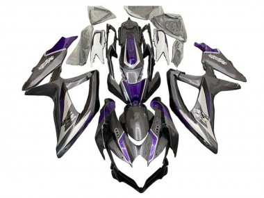 Mejores Carenados Moto Suzuki GSXR 600 / GSXR 750 2008-2010 - Plata Gris Púrpura
