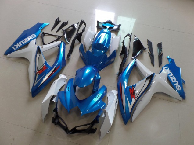 Mejores Carenado Moto Suzuki GSXR 600 / GSXR 750 2008-2010 - Blanco Azul Claro Rojo