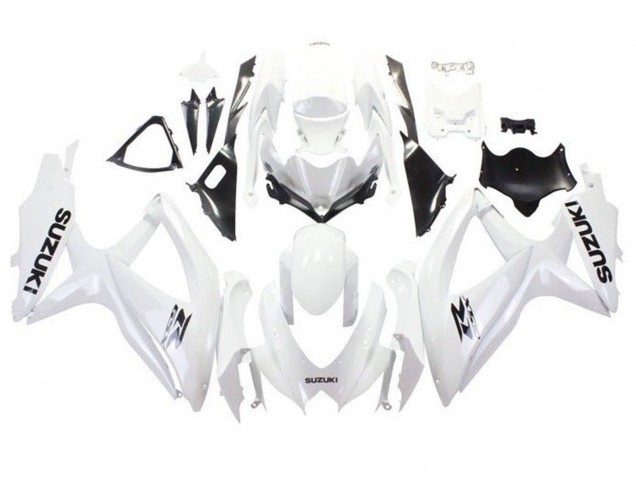Mejores Carenados Moto Suzuki GSXR 600 / GSXR 750 2008-2010 - Blanco Negro