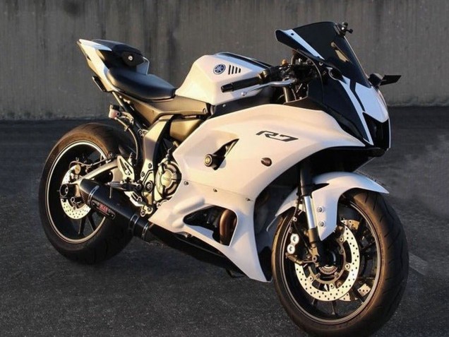 Mejores Carenados Moto Yamaha YZF R7 2021-2024 - Blanco Negro