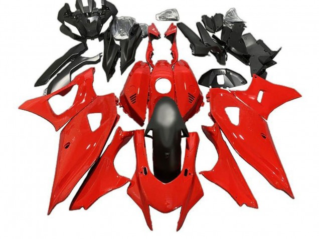 Mejores Carenados Moto Yamaha YZF R7 2021-2024 - Rojo Negro Mate