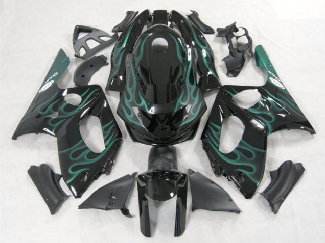 Mejores Carenados Moto Yamaha YZF600R Thundercat 1996-2007 - Negro Verde Llama