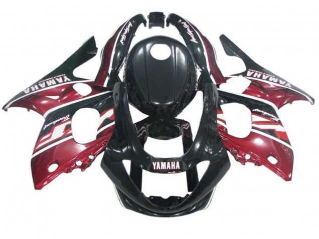 Mejores Carenados Moto Yamaha YZF600R Thundercat 1996-2007 - Negro Rojo Oscuro Blanco