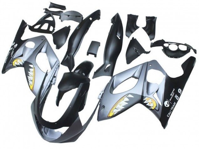 Mejores Carenados Moto Yamaha YZF600R Thundercat 1996-2007 - Negro Mate Gris Tiburón