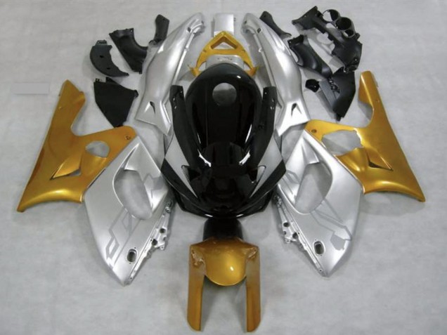 Mejores Carenados Moto Yamaha YZF600R Thundercat 1996-2007 - Plata Oro Negro Brillante