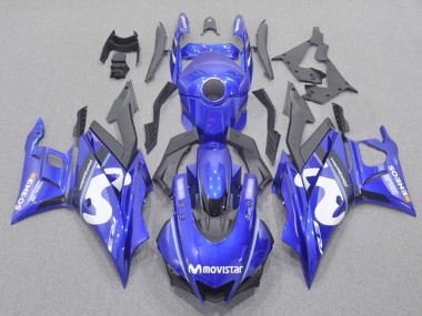 Mejores Carenados Moto Yamaha YZF R3/R25 2019-2021 - Azul Blanco Negro MoviStar