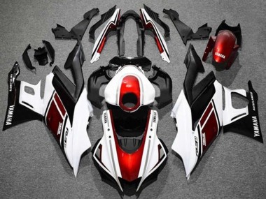 Mejores Carenados Moto Yamaha YZF R3/R25 2022-2024 - Blanco Rojo Negro