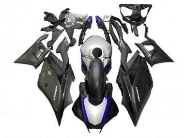 Mejores Carenados Moto Yamaha YZF R3/R25 2022-2024 - Plata Azul Negro FibraCarbono Estilo